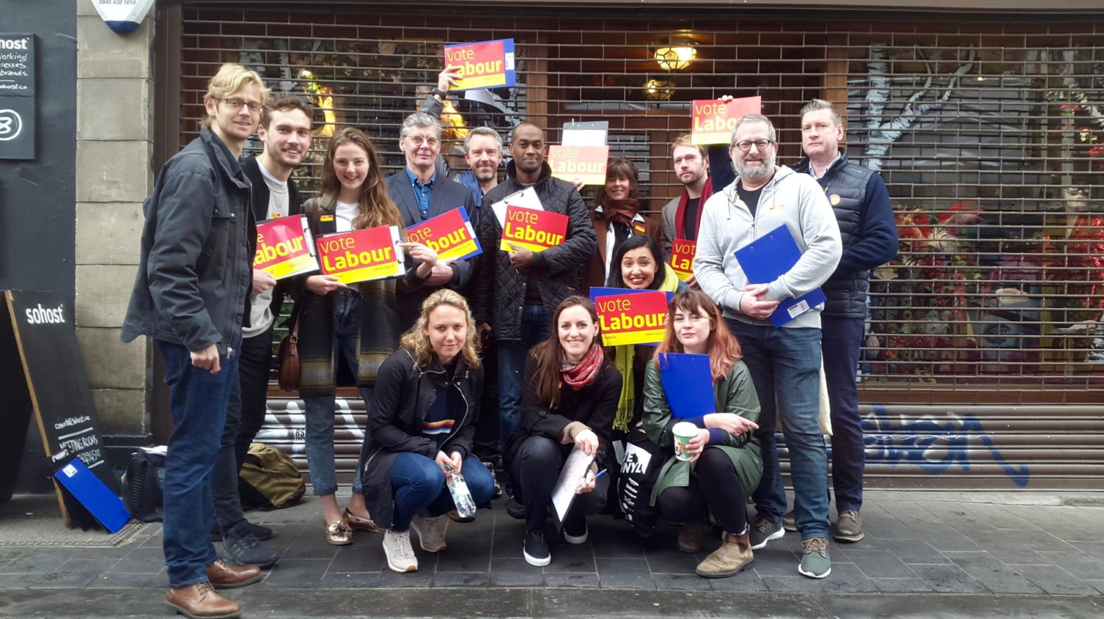 Some of our local activists out canvassing in the West End for the general election, holding 